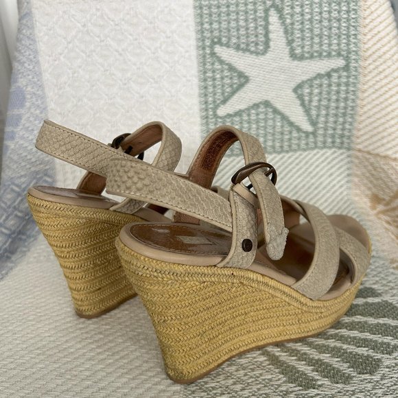 UGG Leather Wedge Sandals - Picture 2 of 3